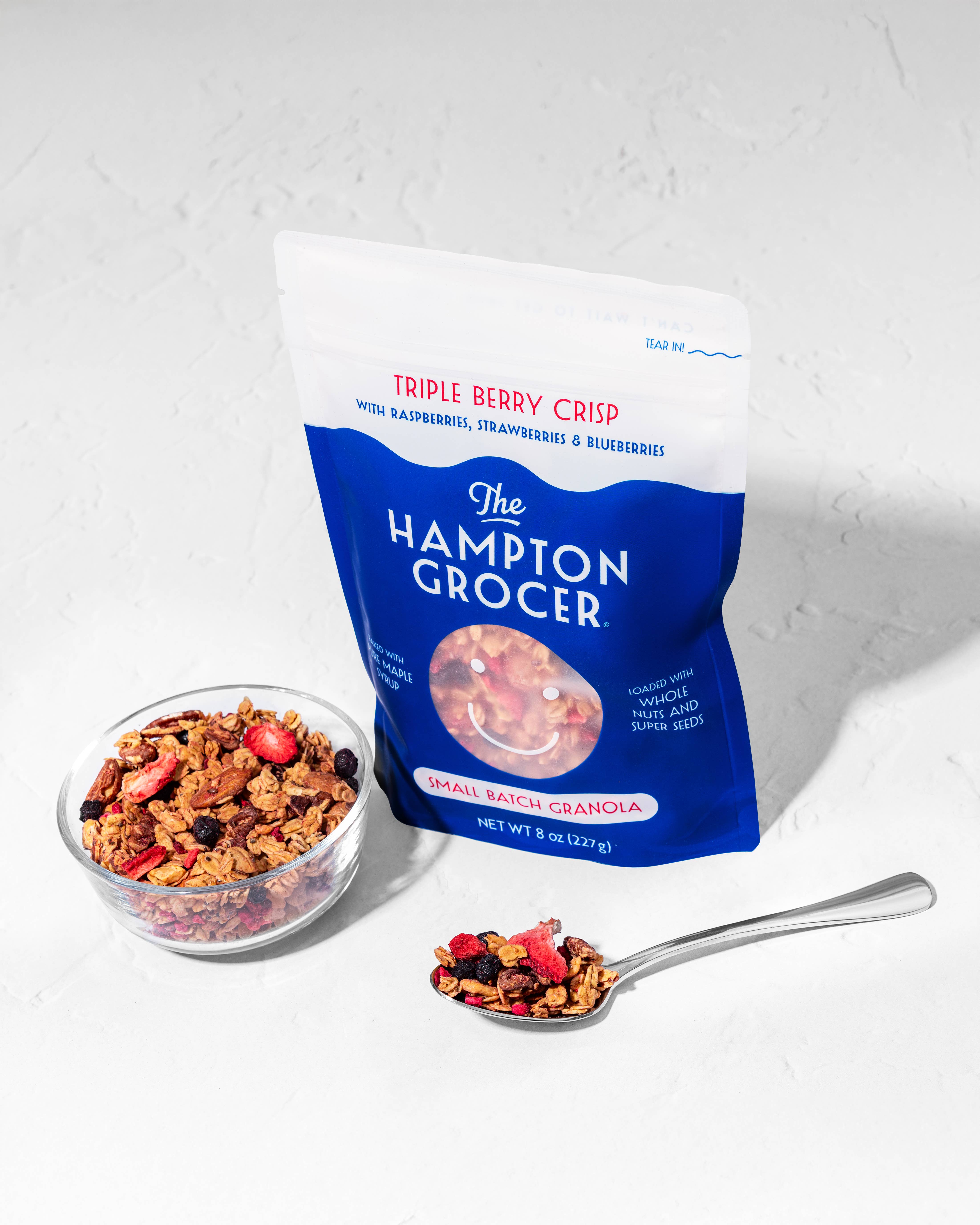 The Hampton Grocer Granola - Wholesale Granola - Triple Berry Crisp