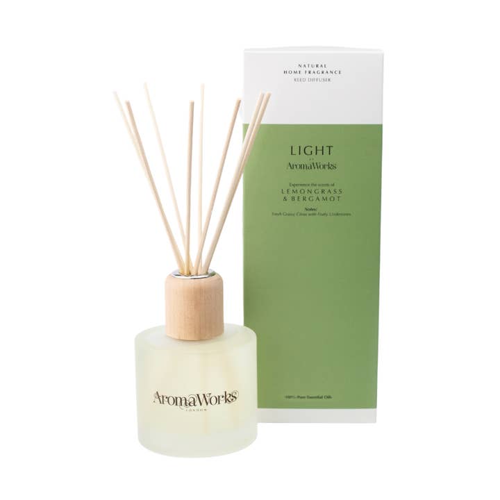 Ljusintervall - Citrongräs & Bergamott Reed Diffuser 200ml för wholesale av AromaWorks London