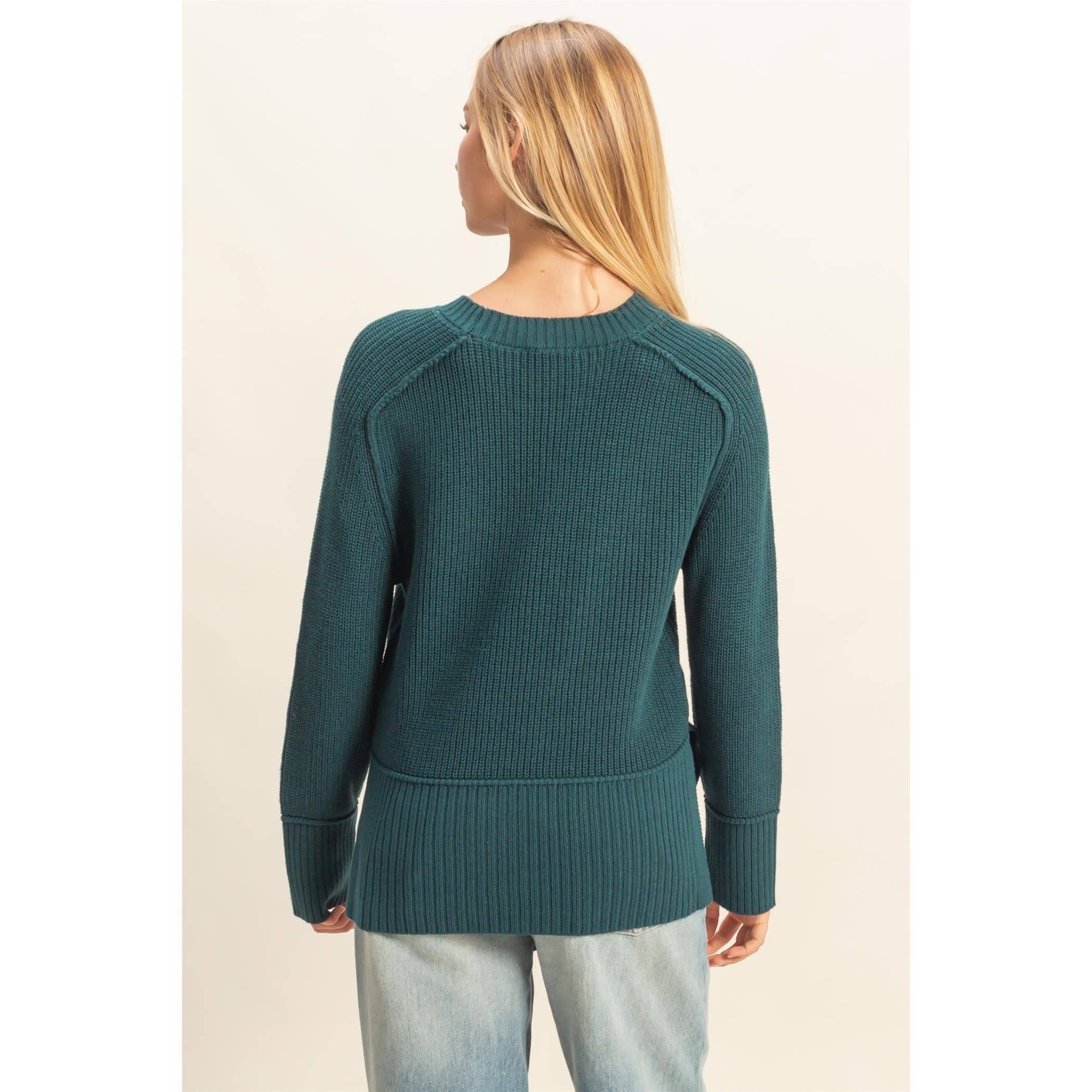 HYFVE - Wholesale Knit Sweater - Women's - Raglan Long Sleeve Side Slit Sweater13