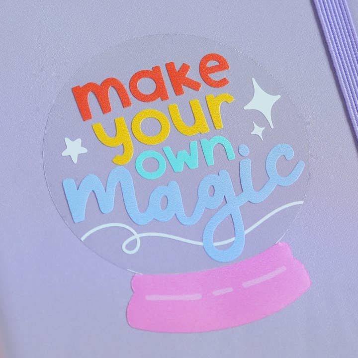 Adesivo in vinile trasparente «Crea il tuo magico» per la vendita all'ingrosso da parte di Nutmeg and Arlo