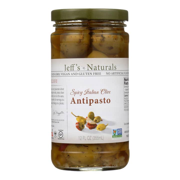 Ware Spark - Wholesale Olives - Jeff's Natural Jeff's Natural Antipasto - Antipasto - Case Of 6 - 12 Fl Oz.