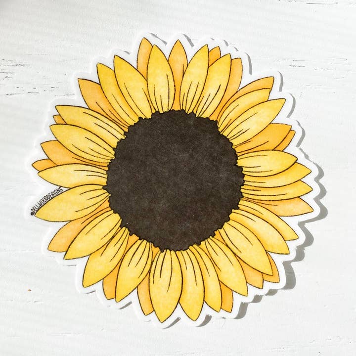 Sunflower Sticker for wholesale by Dellwood Designs