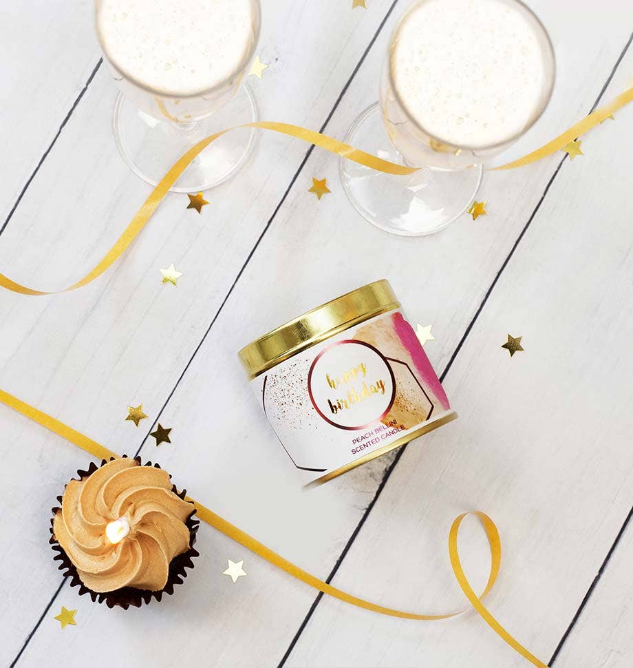 Shearer Candles – wholesale Travel candles – Happy Birthday Large Scented Tin Candle1