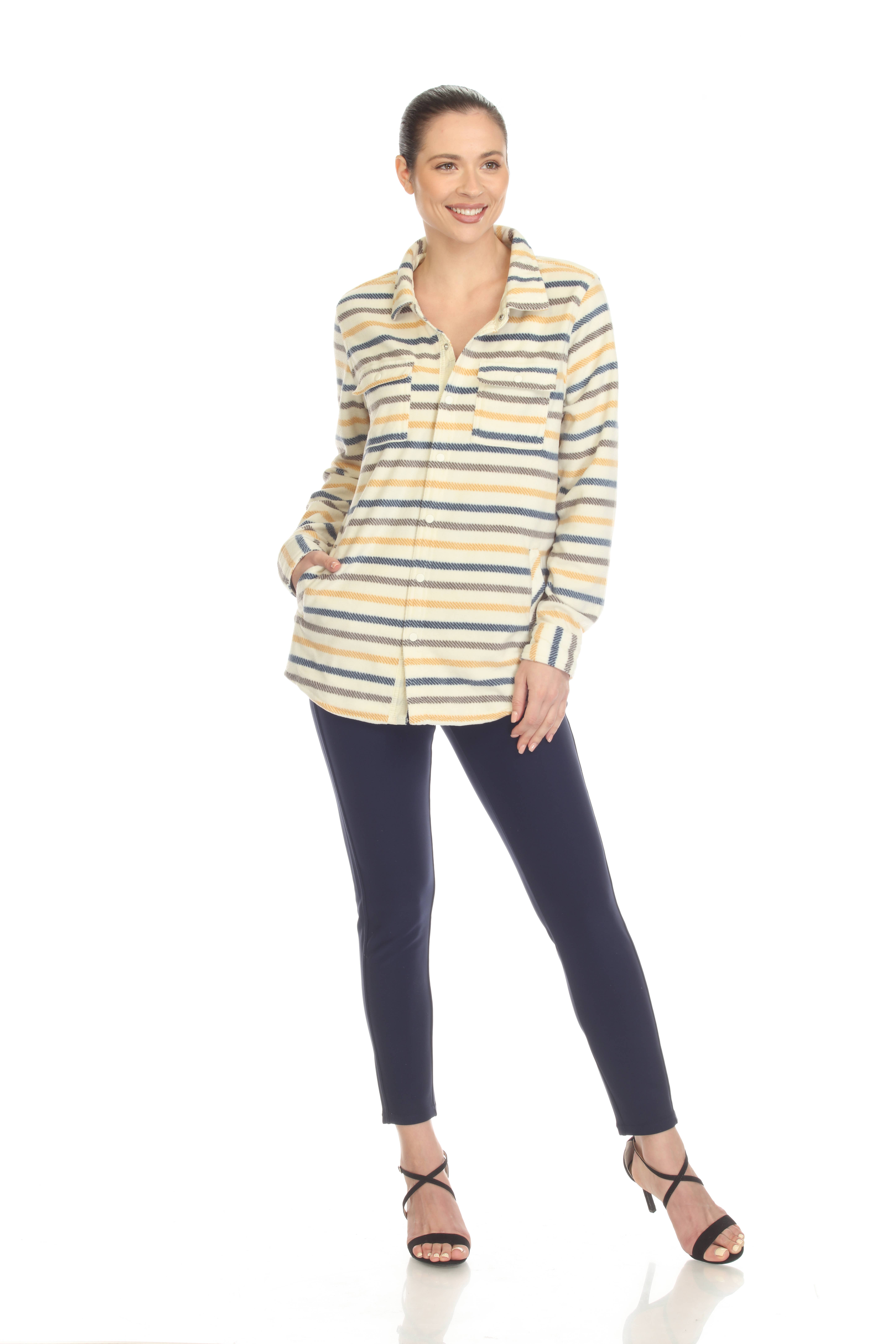 WHITE MARK – wholesale Buttoned-down shirt – Women's – Women's Flannel Plaid Shirts8