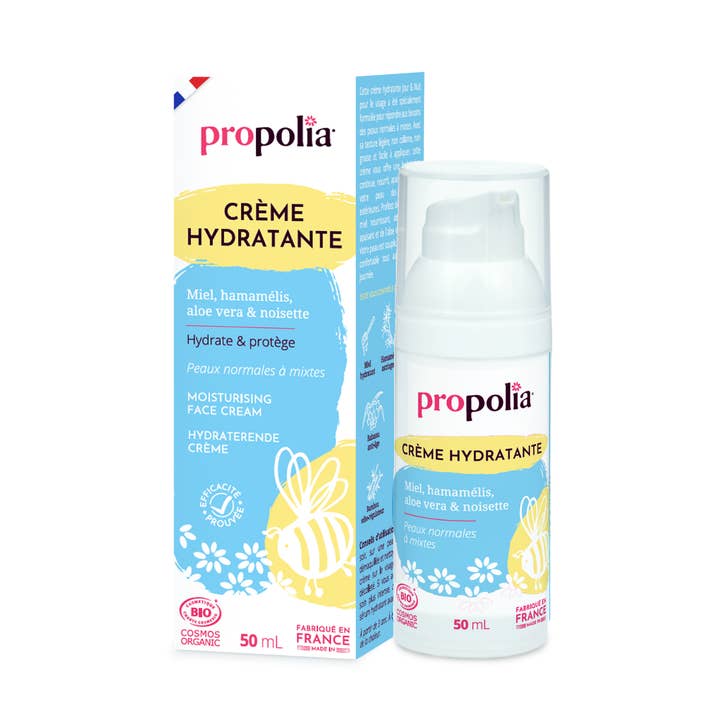 Crème hydratante Peaux normales à mixtes Certifiée Bio pour la vente par Propolia®