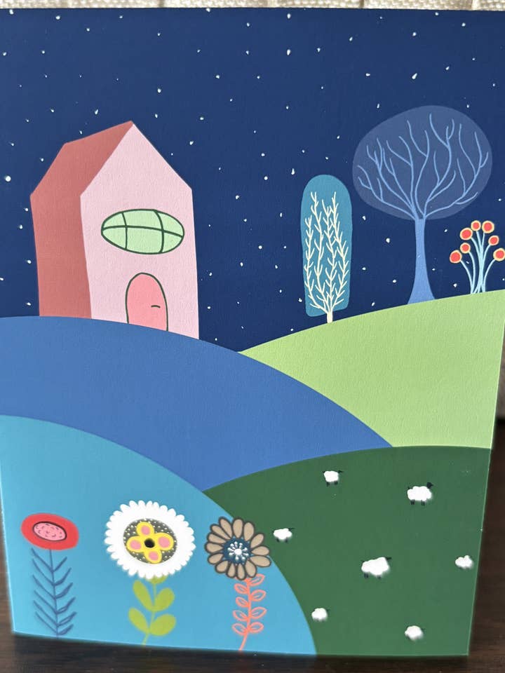 Pink House, scène de nuit pour la vente par VanIsleWhimsy