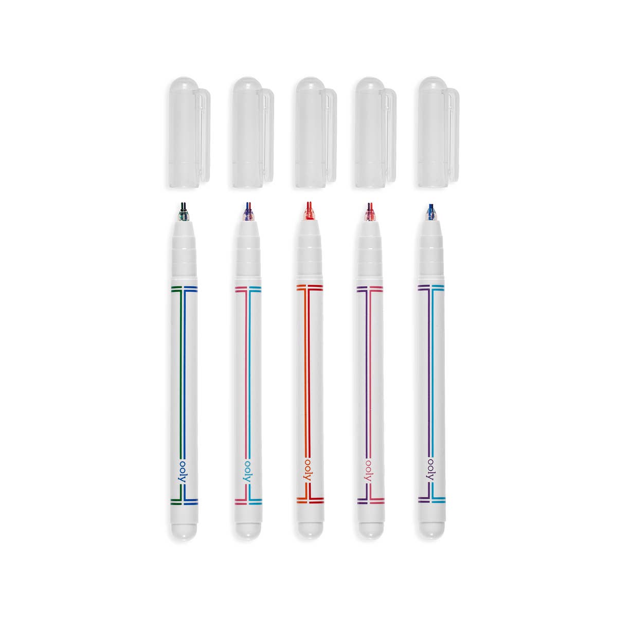 OOLY - Wholesale Marker - Seeing Double: Fine Felt Double Tip Markers (Set of 5 / 10 C3