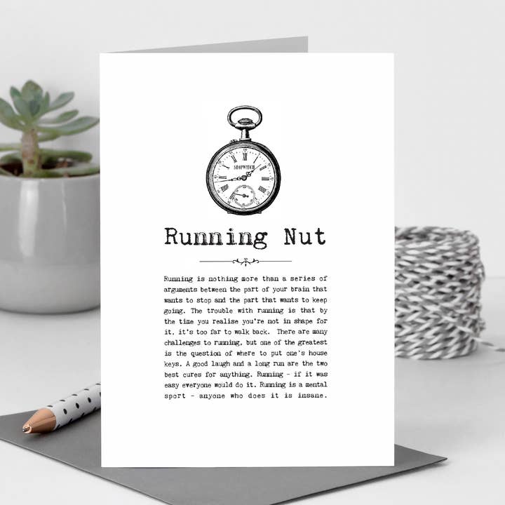 Coulson Macleod - Wholesale Everyday Greeting Card - Running Nut Card For Runners