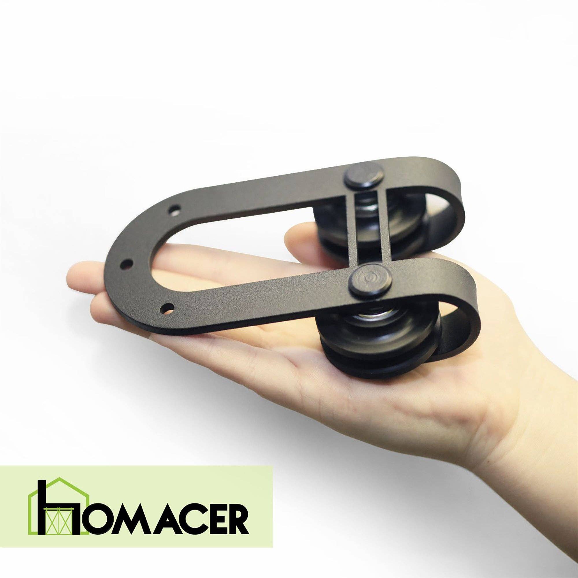Homacer INC - Wholesale Knob/Pull - Mini Non-Bypass Sliding Barn Door Hardware Kit - Horseshoe7