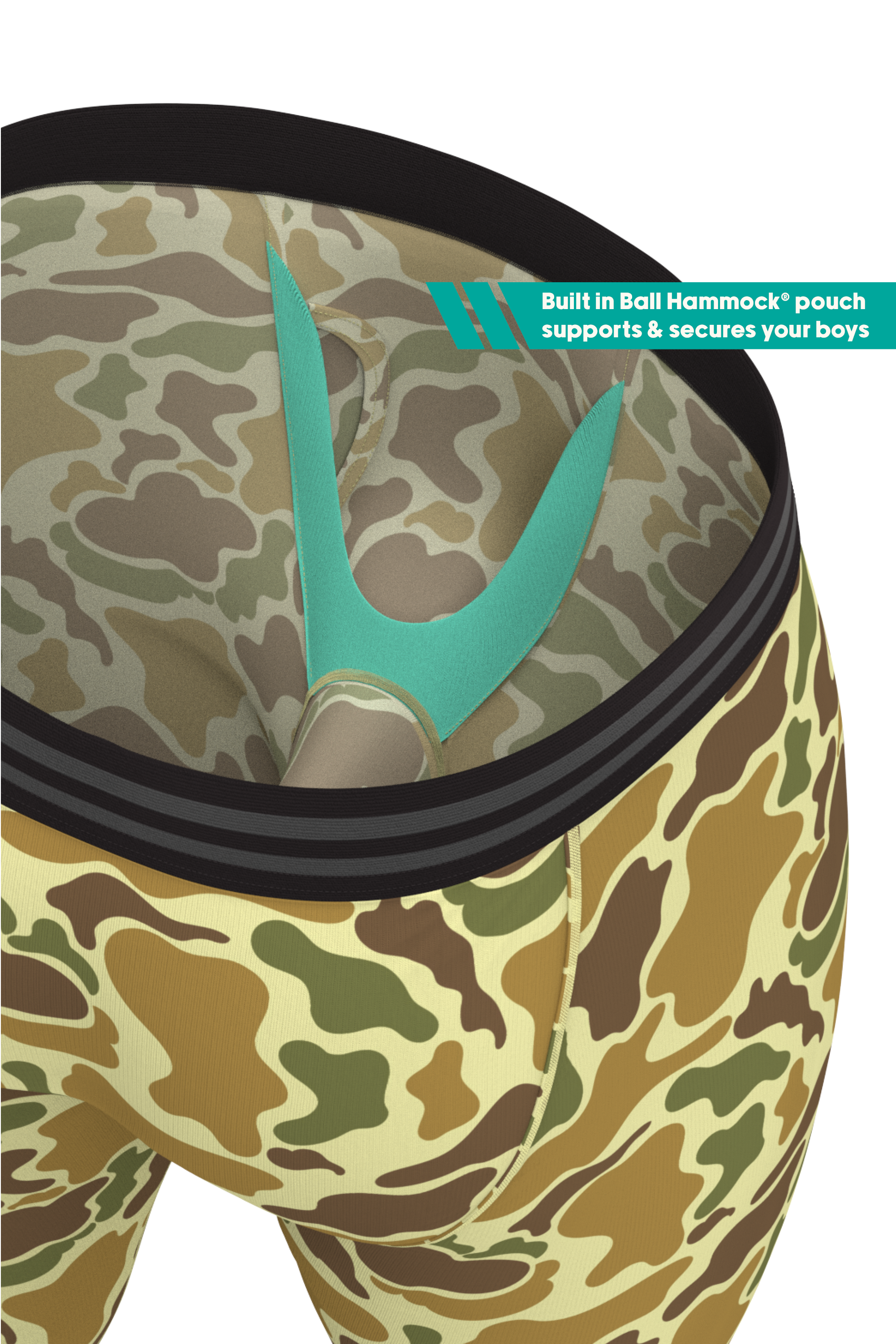 Shinesty, Inc - Wholesale Underwear - Men's - The Chameleon | Duck Camouflage Ball Hammock® Long Johns2