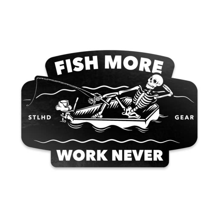 STLHD Fish More Sticker for wholesale by STLHD Gear