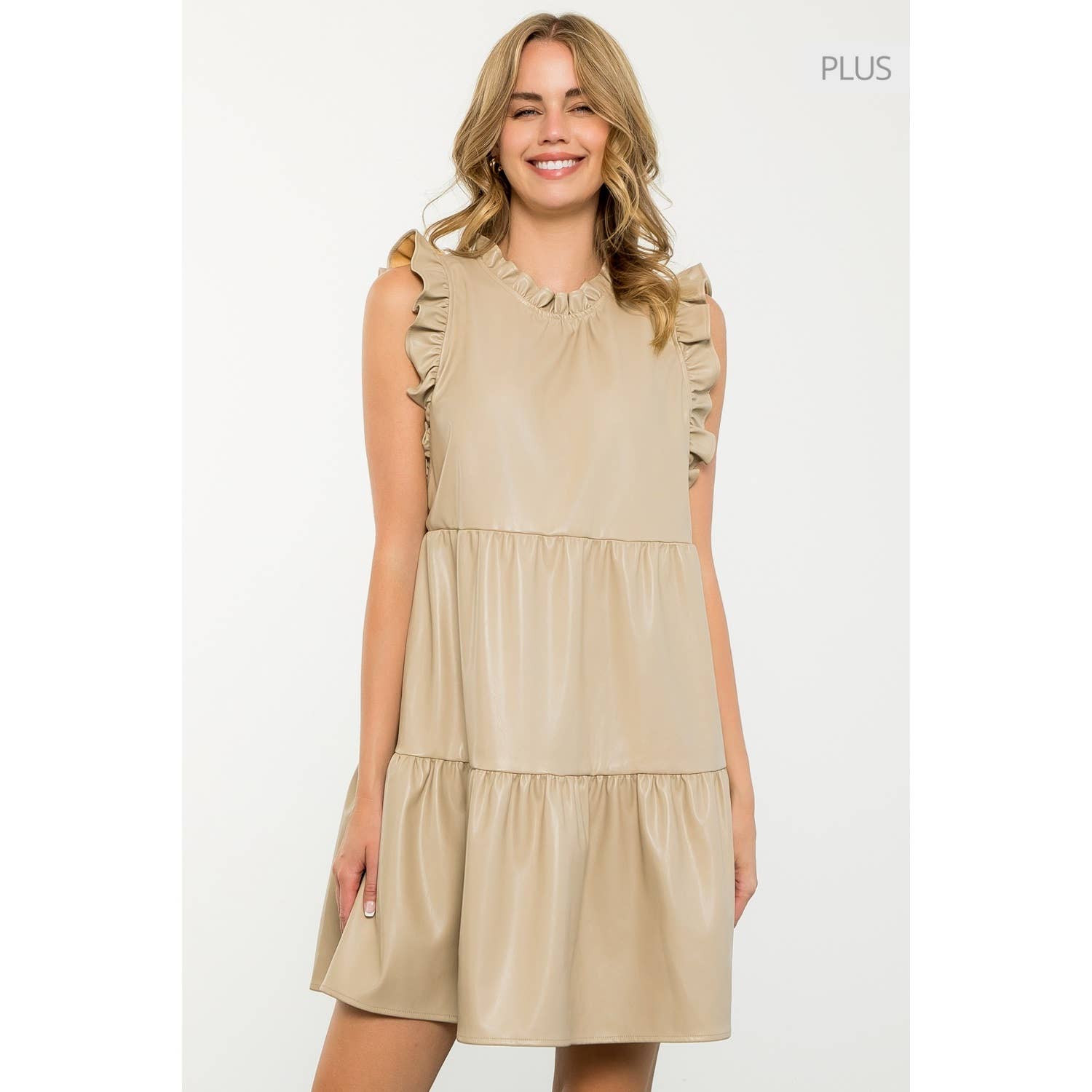 THML - Vendita all'ingrosso Vestito - Donna - /Taglia XL/ Abito in pelle con maniche a balze11