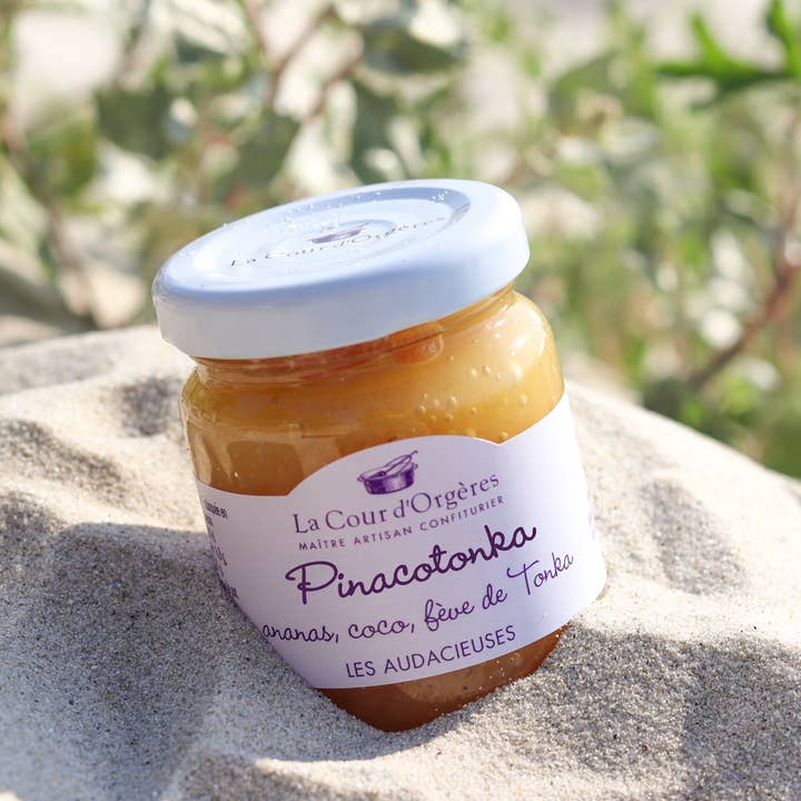 La Cour d'Orgères - Wholesale Jam/Jelly - “Pinacotonka” jam 105g Pineapple, coconut, tonka bean1