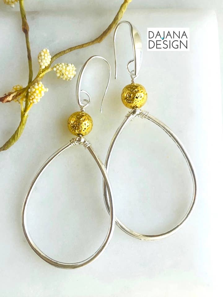 Gold Top Earrings for wholesale by Dajana Design