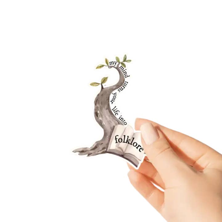 My Mind Turns Your Life into Folklore Sticker for wholesale by Nearly June Design Co