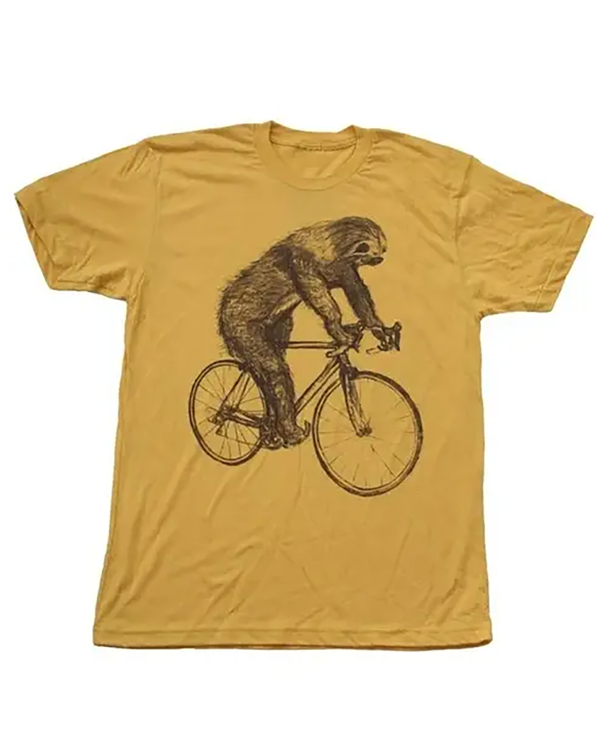Dark Cycle Clothing – Engroshandel T-shirt med print - Herre – Dovendyr på en cykel herre/unisex skjorte1
