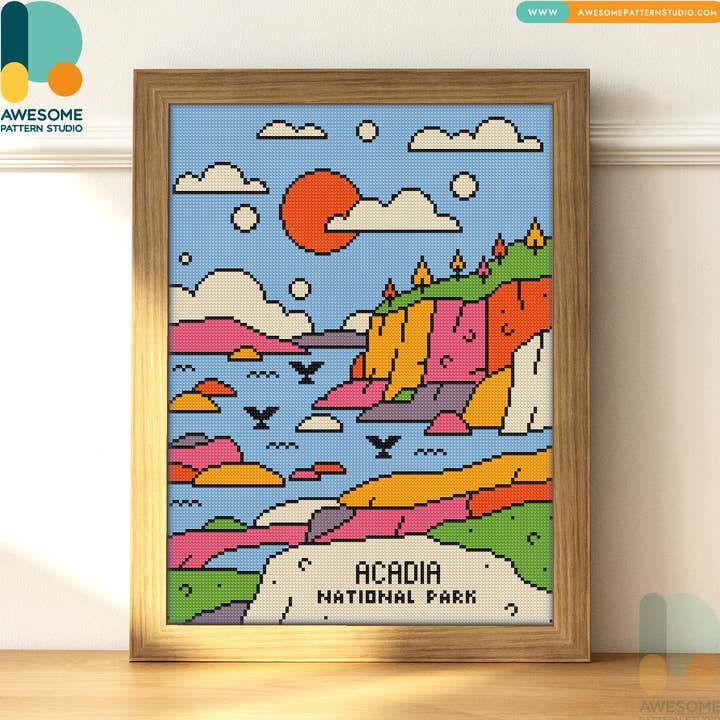 Acadia National Park DS2793, Diamond Painting Kit - 120x162 for wholesale by Awesome Pattern Studio