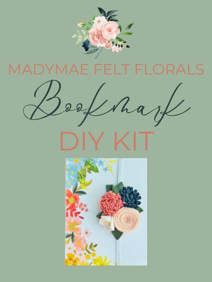 Felt Bookmark DIY Kit for wholesale by Madymae Felt Florals