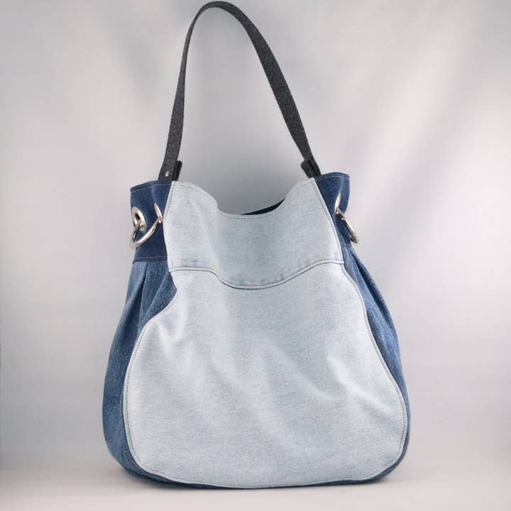 Denim totebag van gerecycled denim voor wholesale door Les Sacs de Théane