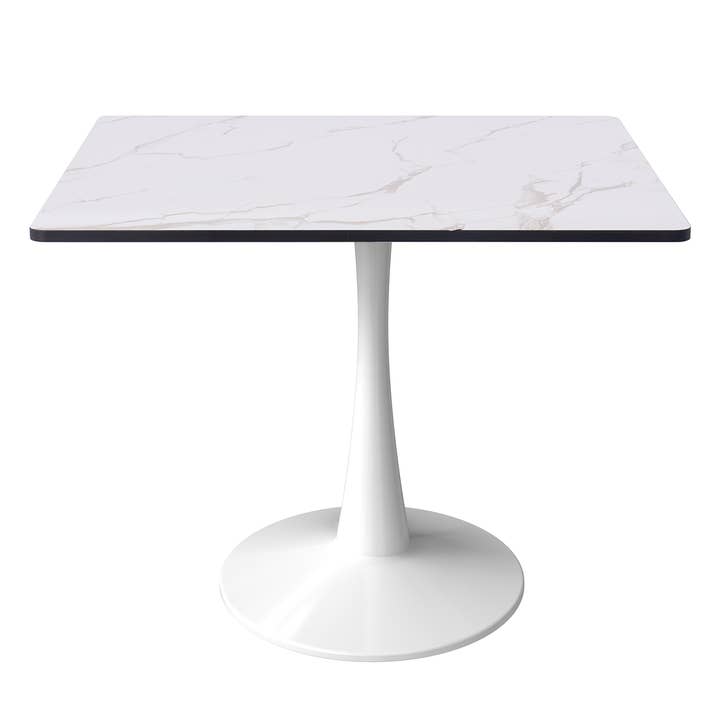 LeisureMod - Wholesale Side Table - Bristol Modern Minimalist Square Dining Table w/ Steel Base10