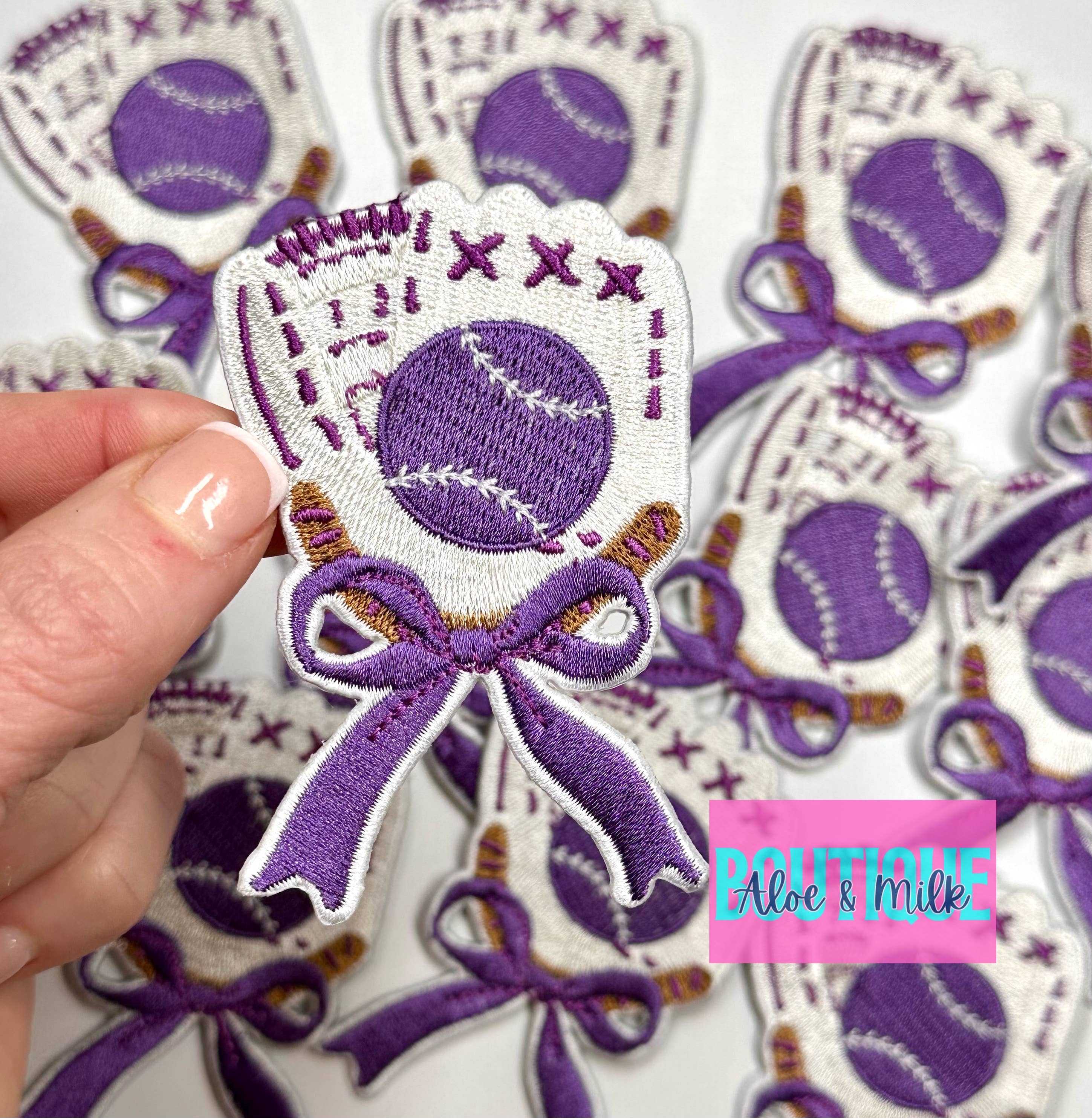 Aloe and Milk Boutique - Wholesale Hat Accessory - Women's - Baseball Glove patch, baseball mom, softball mom10