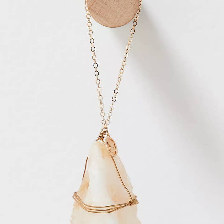 Ariana Ost - Wholesale Pendant/Charm Necklace - Healing Crystal Citrine Ornament
