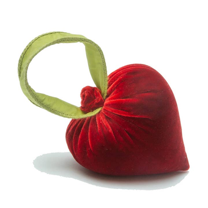 Small Cherry w/ Green Ribbon Heart for wholesale by Hot Skwash