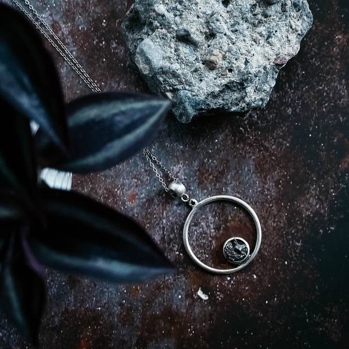 Yugen Handmade - Wholesale Pendant/Charm Necklace - Circle Meteorite Necklace2