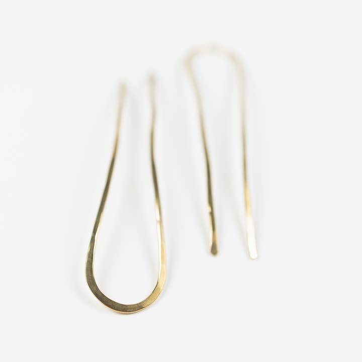 Mira Kauai - Wholesale Hair Pin - Hammered Brass Hair Pin2