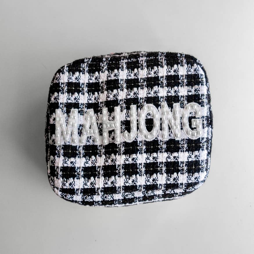 Mahjong Bag Travel Set - Silver