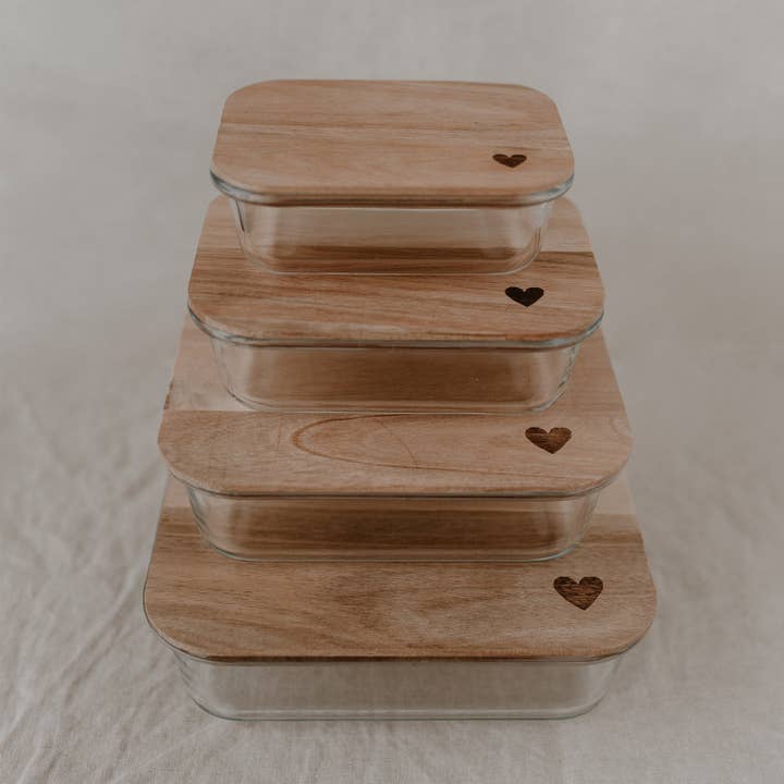 Eulenschnitt - Wholesale Food Storage Container - Heart storage container 16.5 x 22.5 cm (VE = 4 pieces)1