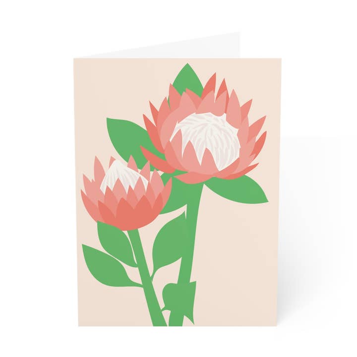 Tropical Flowers Greeting Cards - Protea 1, 10, 30, 50pcs for wholesale by DANESSA