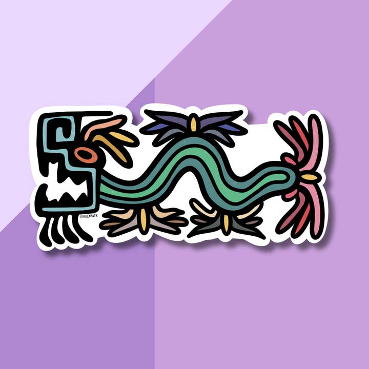 Quetzalcoatl, Aztec Serpent figure | Vinyl Sticker for wholesale by Kalaka Tx