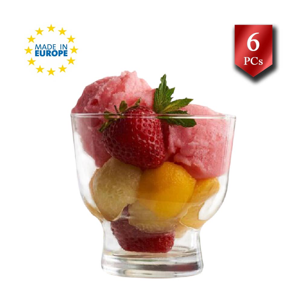 Hakan – Großhandel Schüssel – Petit Eisbecherset aus Glas, 6 Stück, Dessert- und Sundae-Schalen1