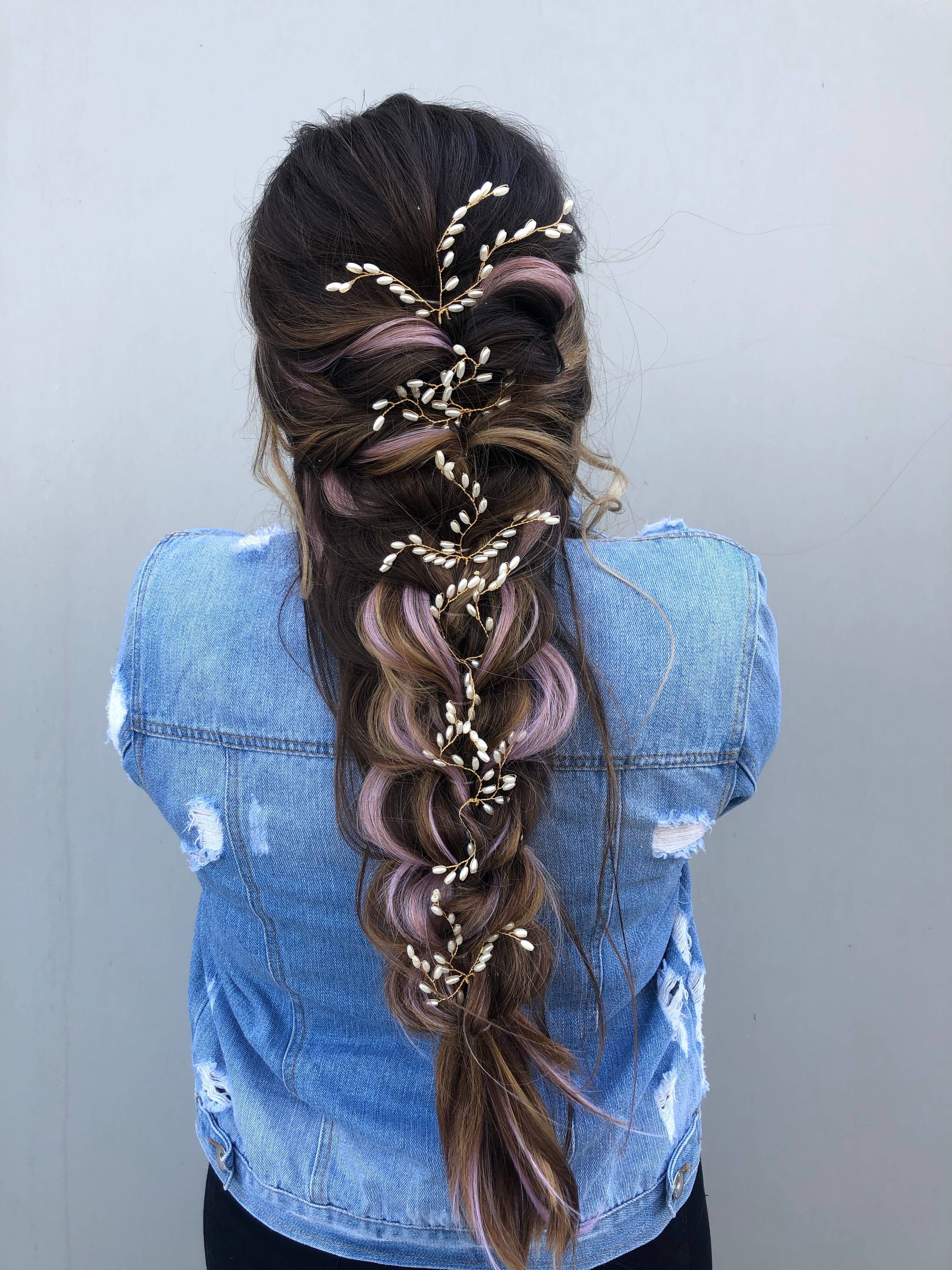 Pink Pewter - Vente Épingles à cheveux - Zara - Arbre tissé de perles (2pc)14