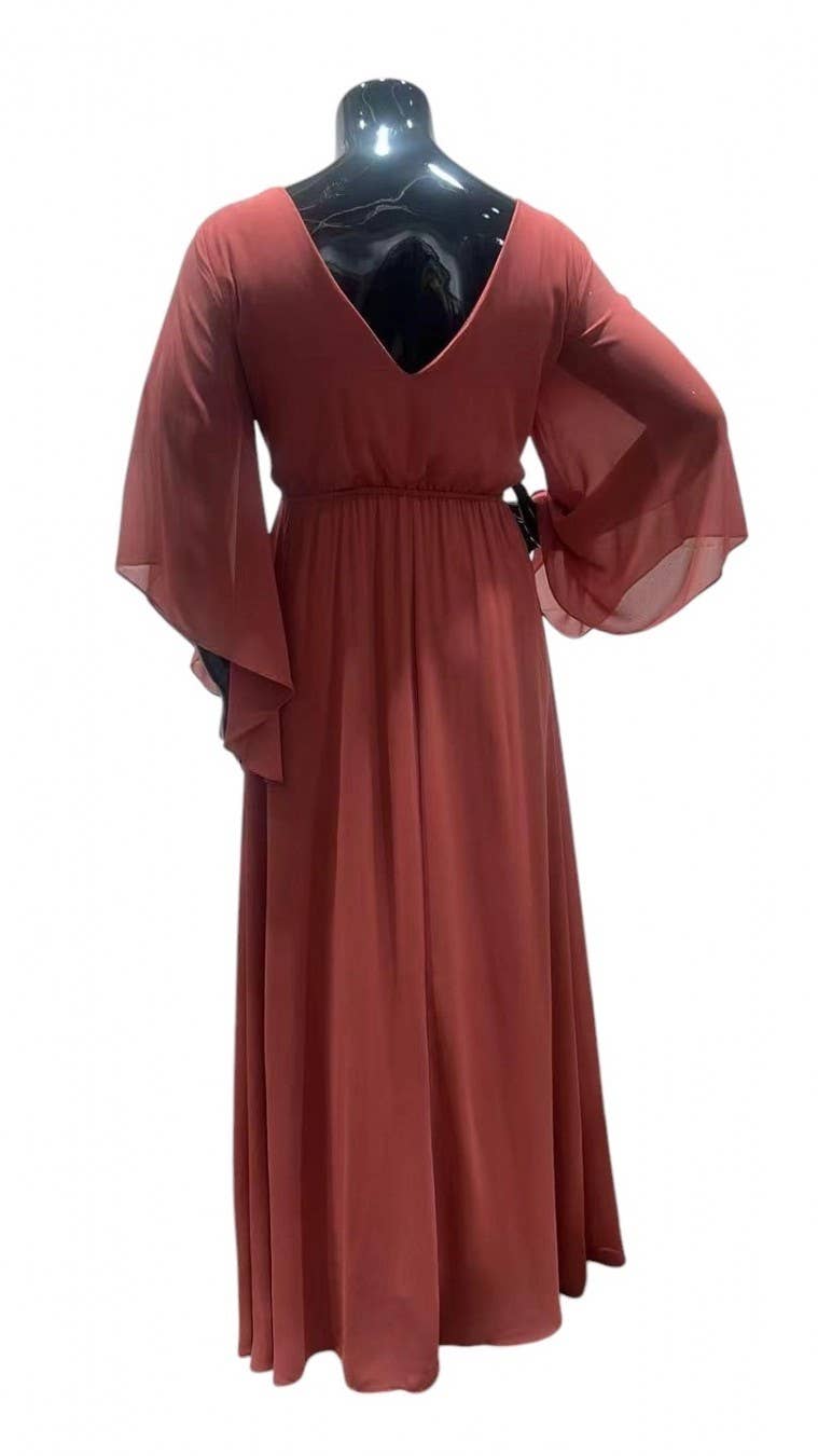 Eva & Lola - Epsilonn - Wholesale Gown - Women's - HM2290QS - Long fluid dress plus sizes16