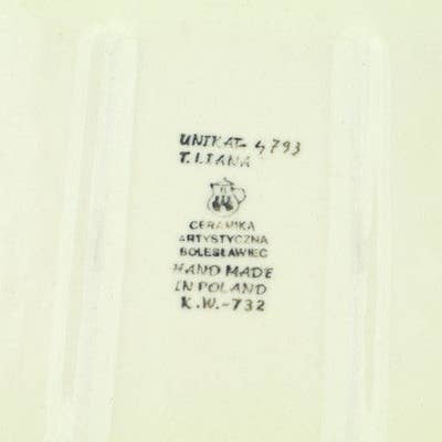 Plat rectangulaire 14" Thème Festif Gui UNIKAT pour la vente par Polmedia Polish Pottery