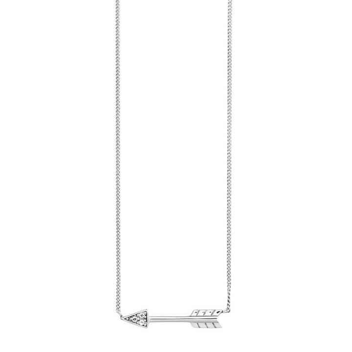 Gerhodineerde pijlketting met zirkonia van 925 sterling zilver voor wholesale door caï