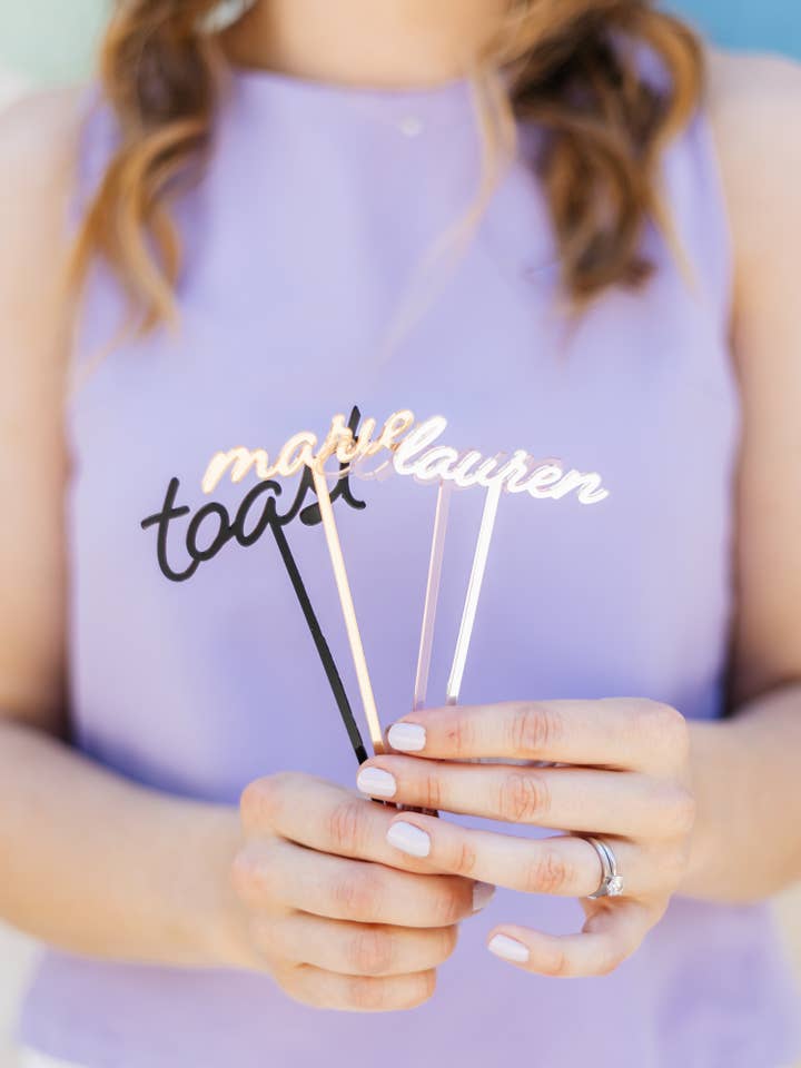 Cocktail Acrylic Swizzle Stick Drink Stirrer for wholesale by The Paper Dress