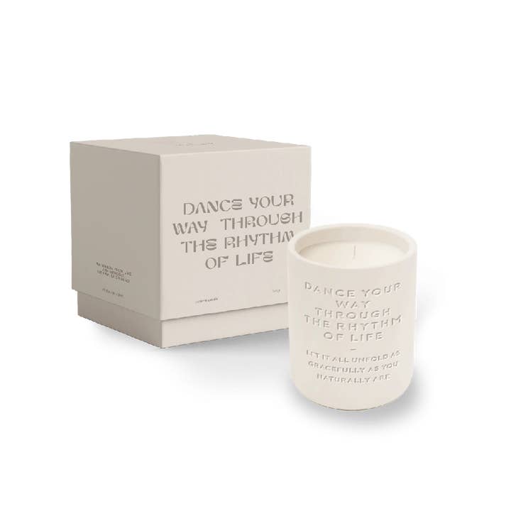 The Gift Label - Wholesale Pillar Candle - CEMENTED CANDLE 360GR - STUDIO - DANCE YOUR WAY