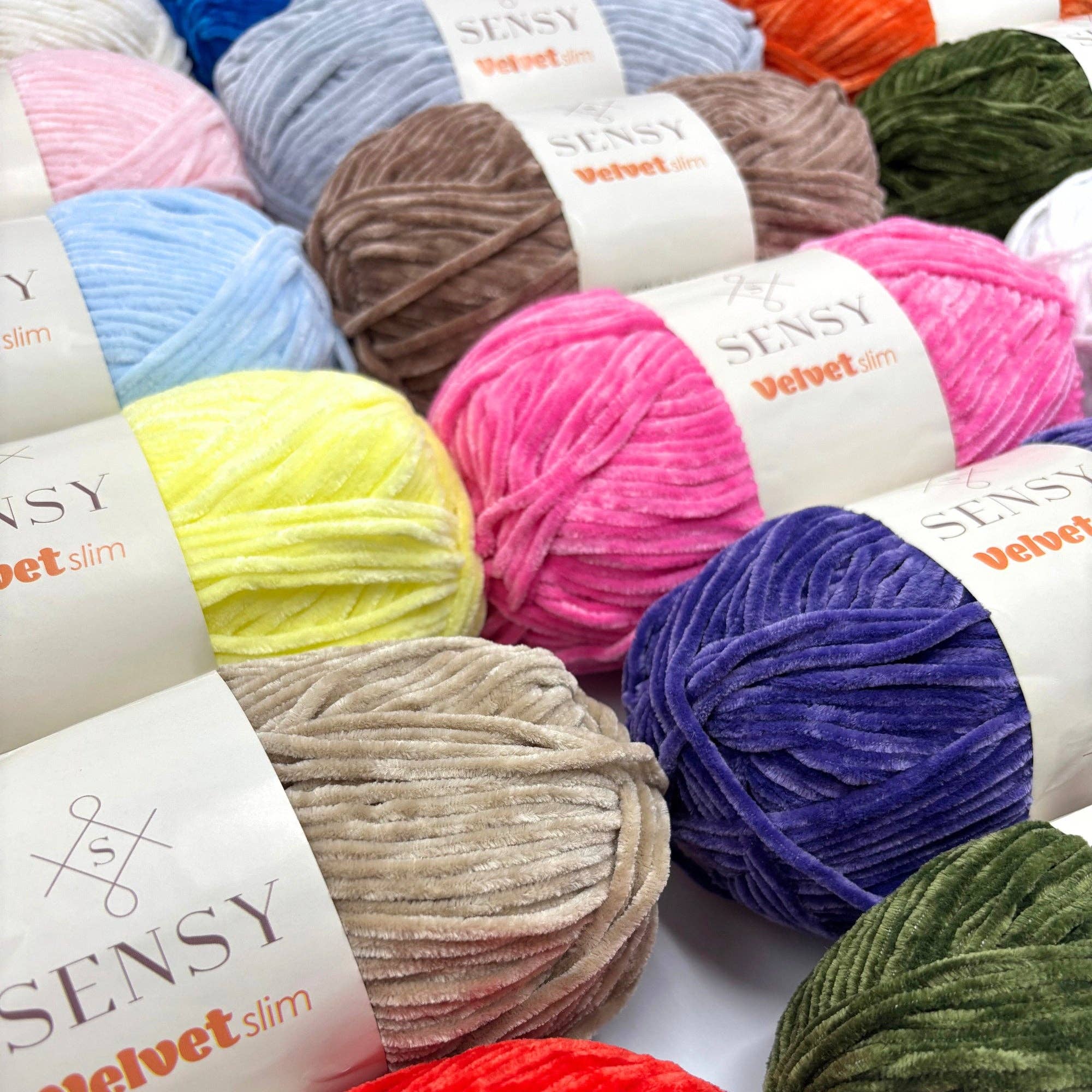 Sensy - Wholesale Yarn - Sensy Velvet Slim Yarn, Amigurumi Yarn, 3.5 oz, 218 Yards, Gauge 3 Light34