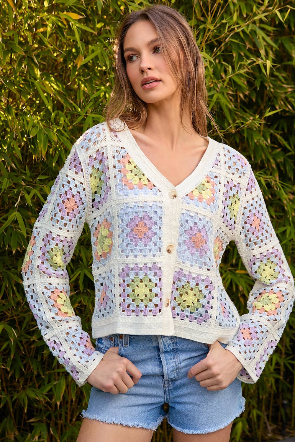 Mystree – wholesale Jacket – Women's – 61012 Crochet Button Up Jacket10