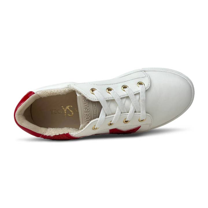 Miss Harper Sneaker in Red Glitter - Kids for wholesale on Faire4