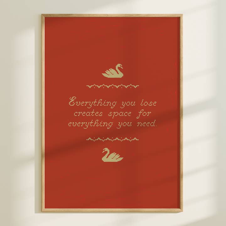 Swan Affirmation Art Print for wholesale by Artbaby & Co.