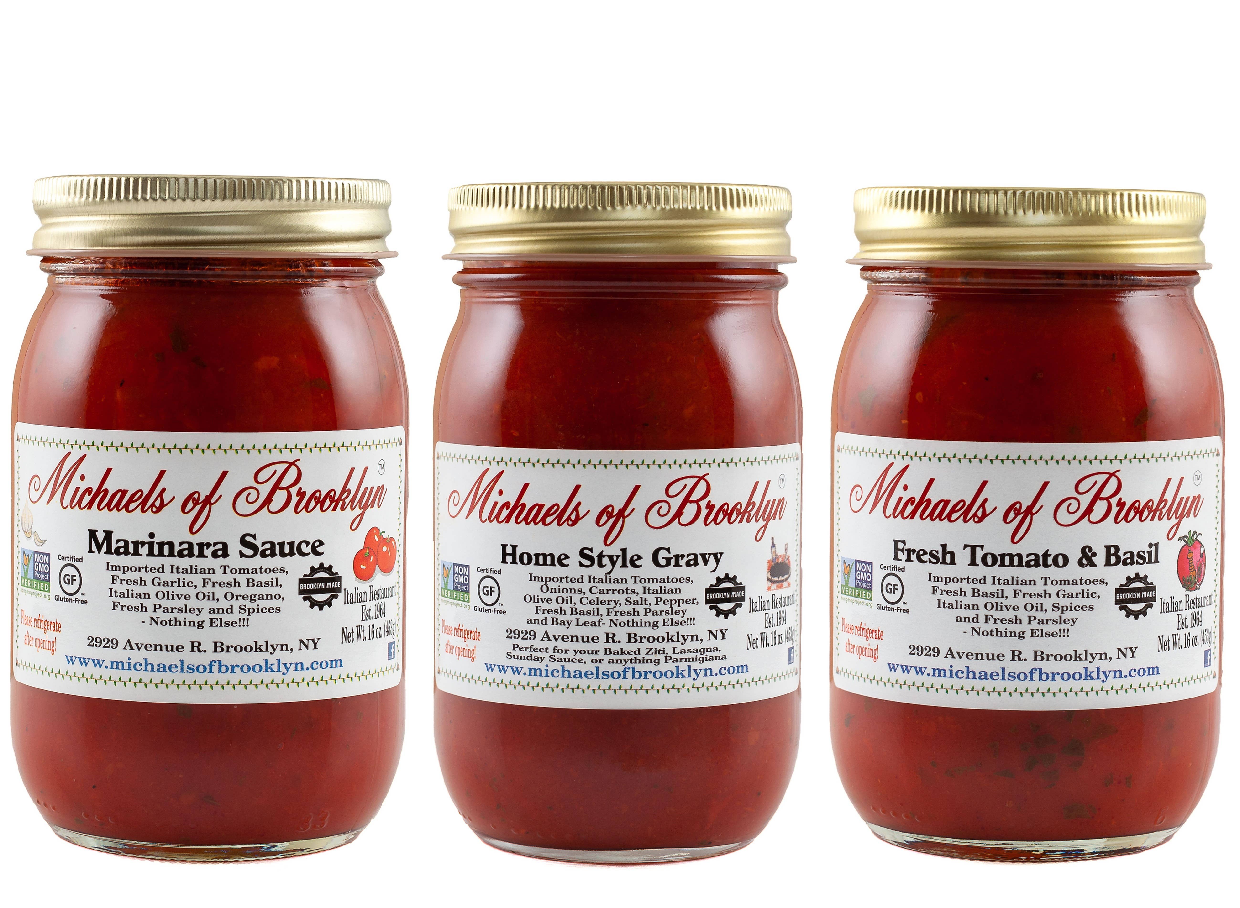 Michaels of Brooklyn - Venta al por mayor Salsa para pasta - Salsa marinara - 16 oz1