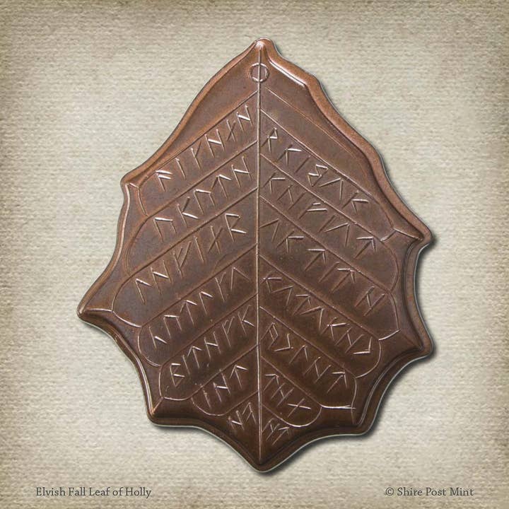 Shire Post Mint - Wholesale Keepsake Coin/Token - Elvish Fall Leaf of Holly
