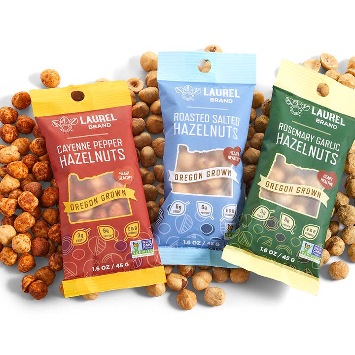 Laurel Foods - Vente Noix - Noisettes décortiquées, poivre de Cayenne, sachet de 1,6 oz1