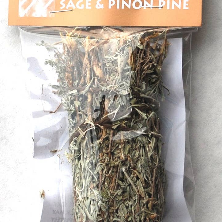 Sage Spirit - Sage & Pinon Pine Smudge Wand, Small for wholesale by The Incense Sampler Works