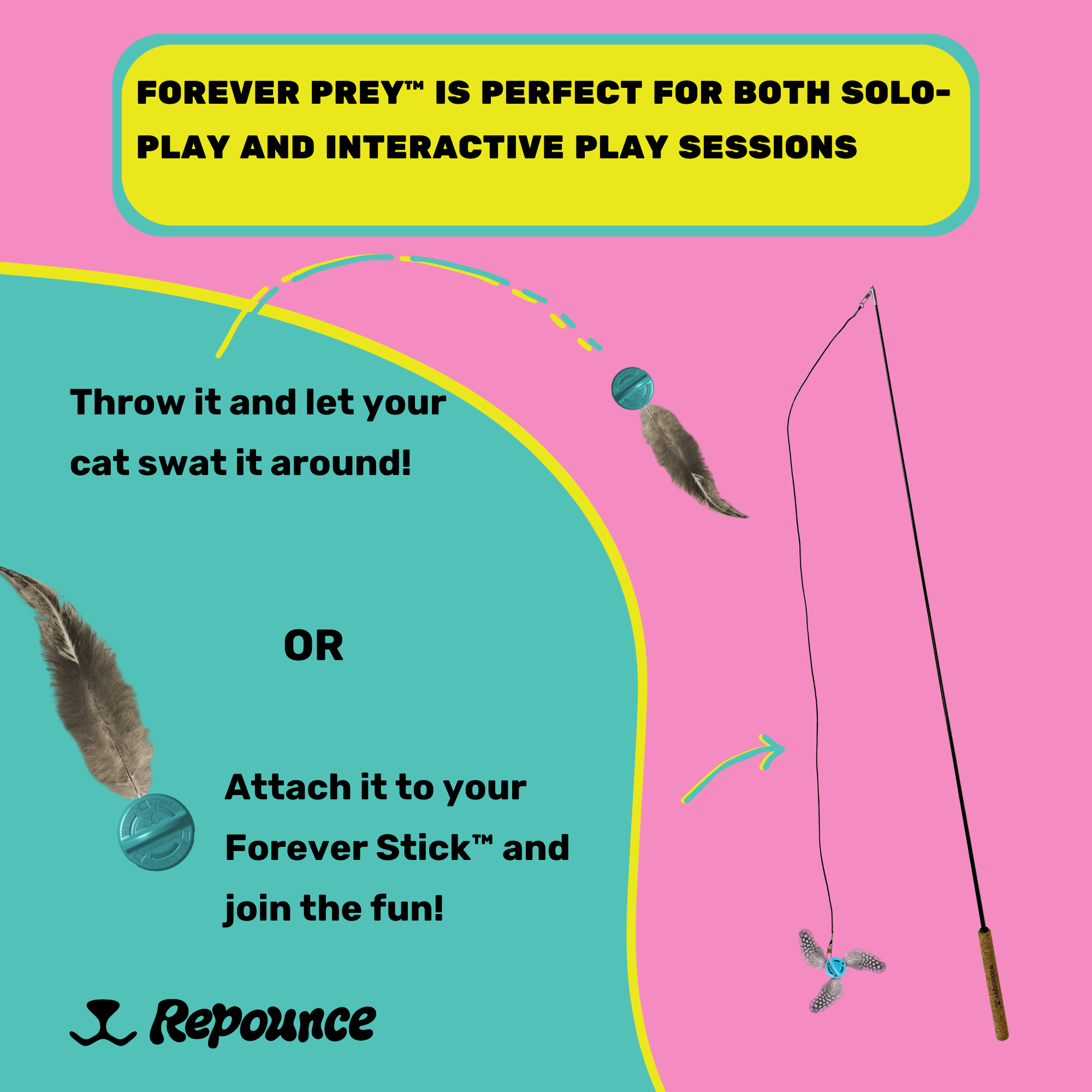 Repounce - Wholesale Pet Toy - Cat - Forever Prey™ - World's First Refillable Feather Toy8