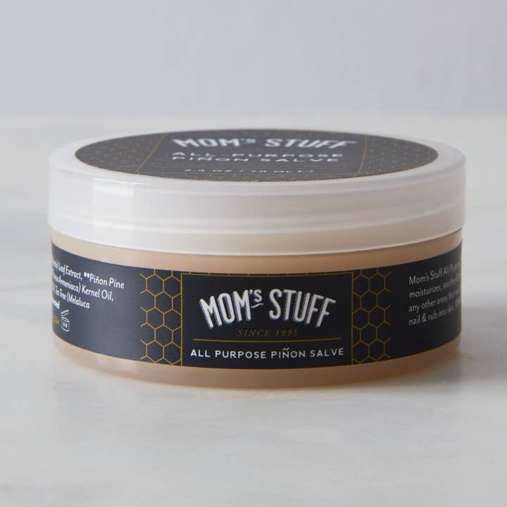 All Purpose Piñon Salve - Full Size Plastic Jar for wholesale by Mom's Stuff Salve